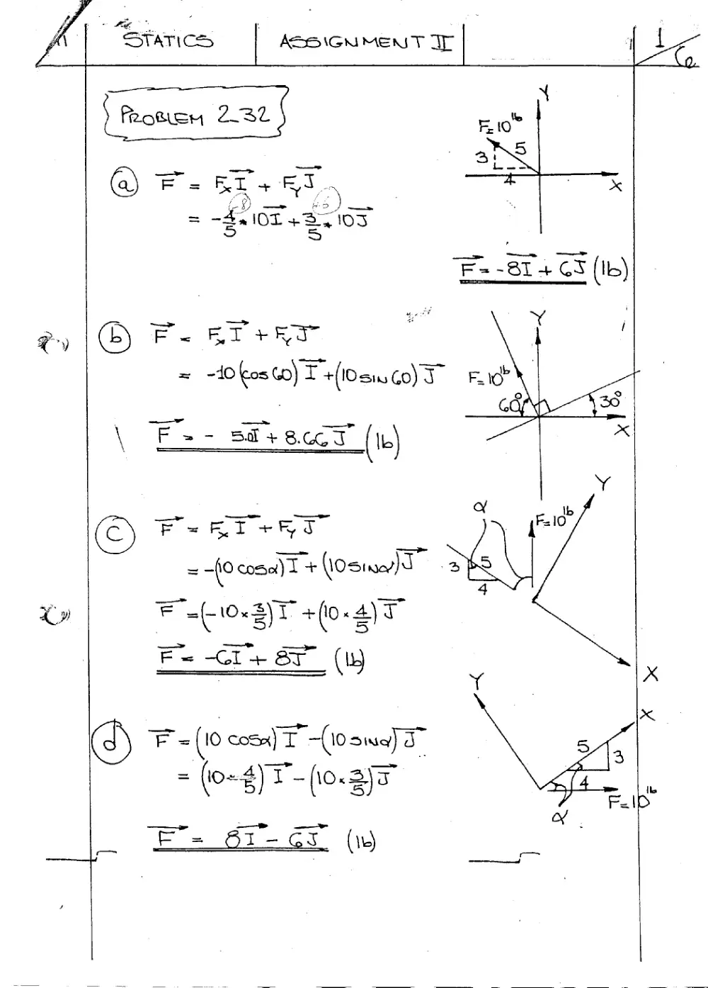 CIVE 210 Homework, Spring 2008, page 1