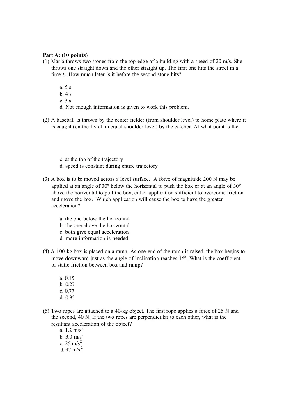 PHYS 103 Final, Fall 2005, page 2