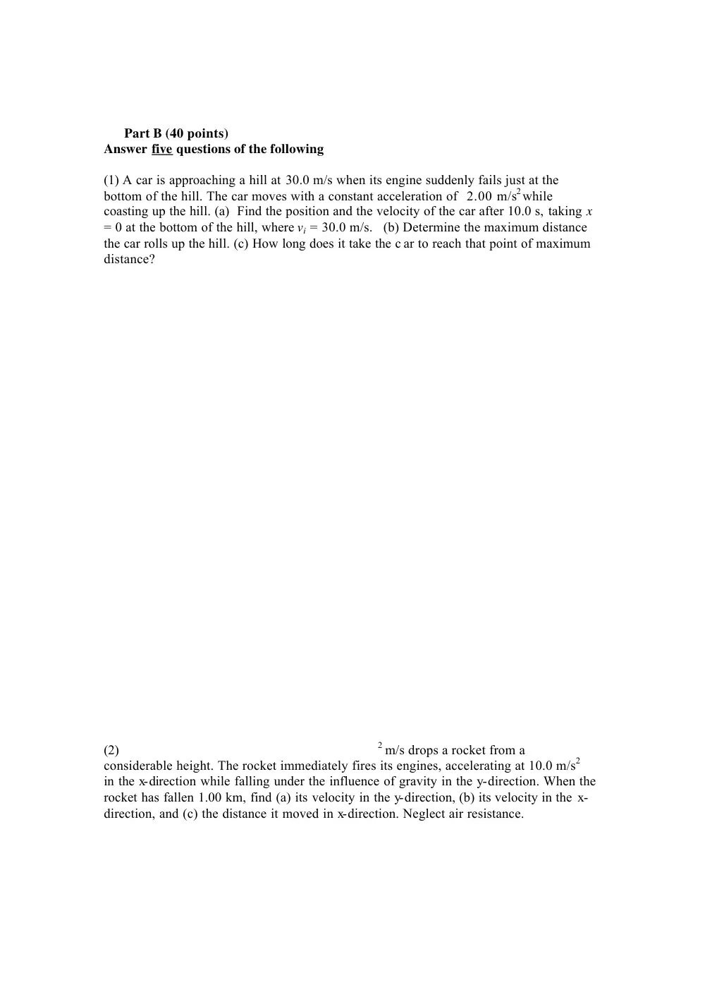PHYS 103 Final, Fall 2005, page 4