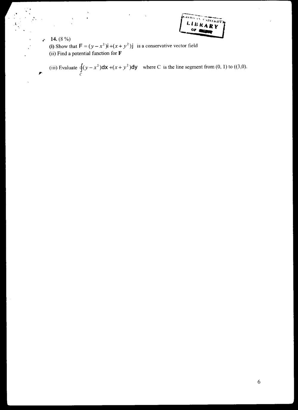 MATH 201 Exam 2, Fall 2004, page 6