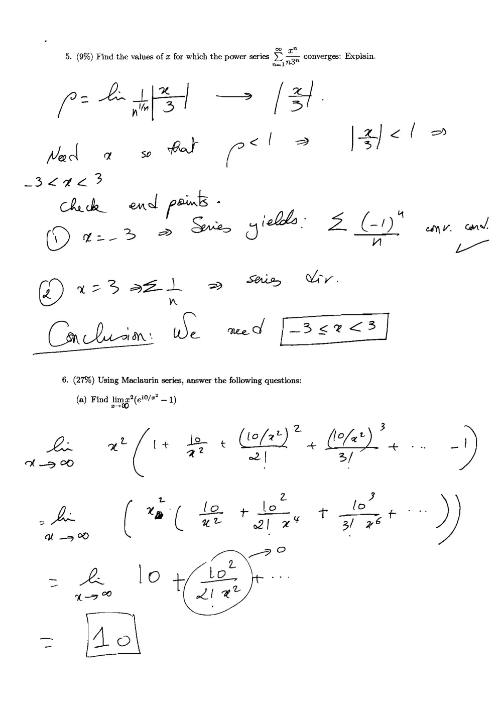 MATH 201 Exam 2 with solution, Fall 2017, page 5