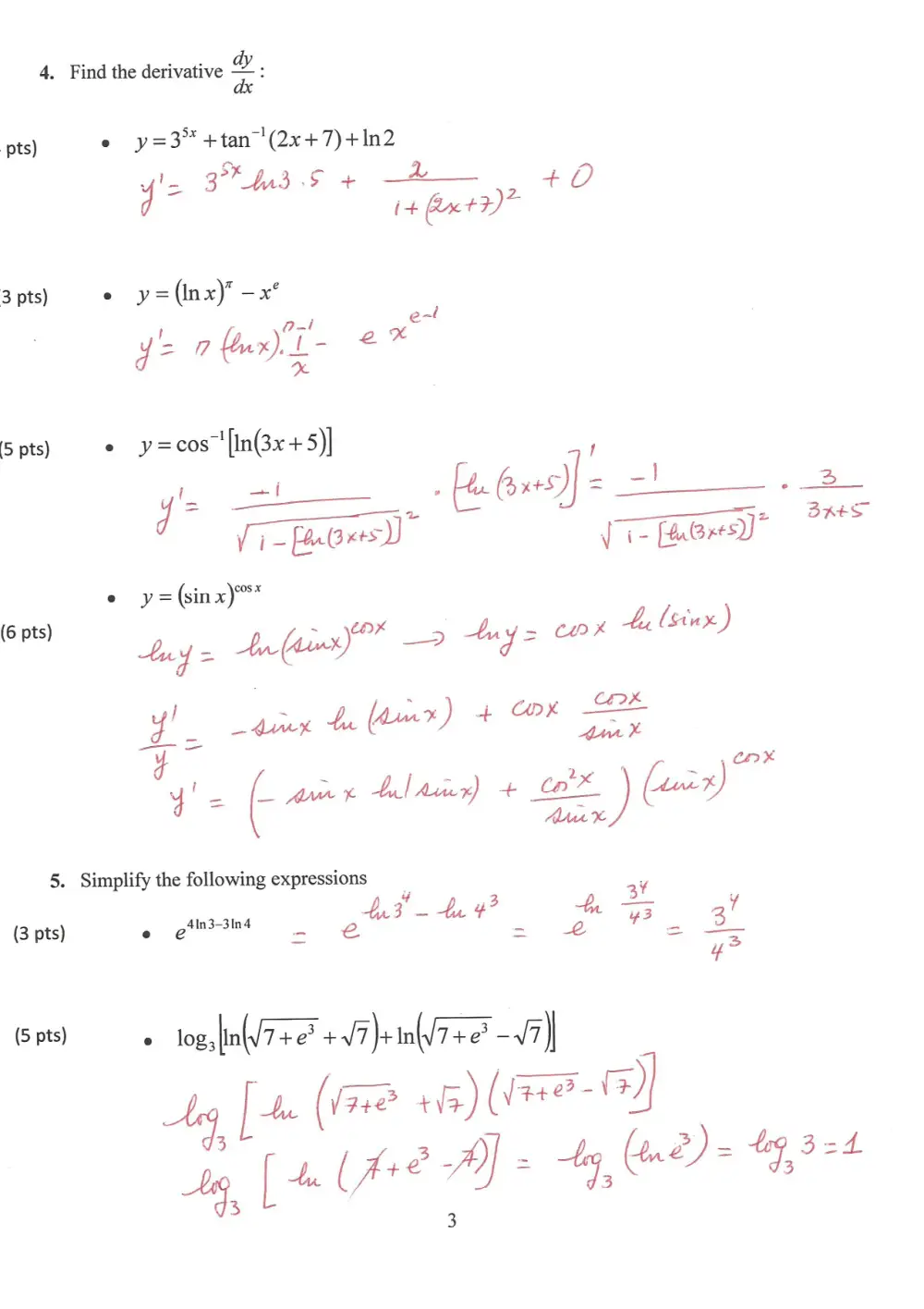 MATH 102 Midterm, Summer 2013, page 3