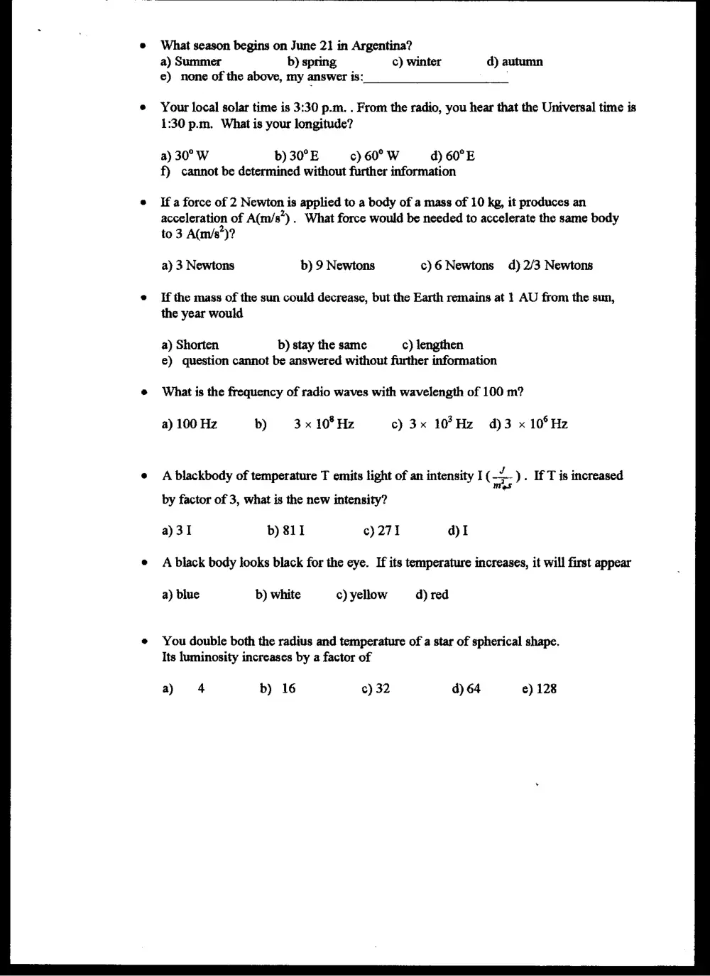 PHYS 200 Final, Spring 1999, page 3