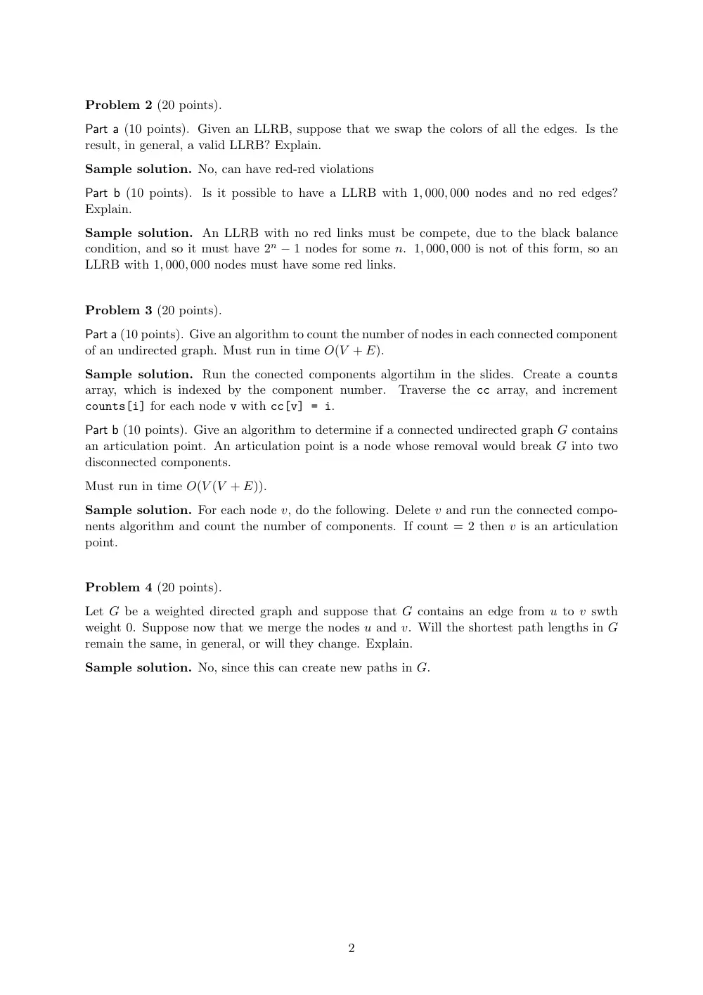 CMPS 256 Final Solutions, Fall 2013, page 2