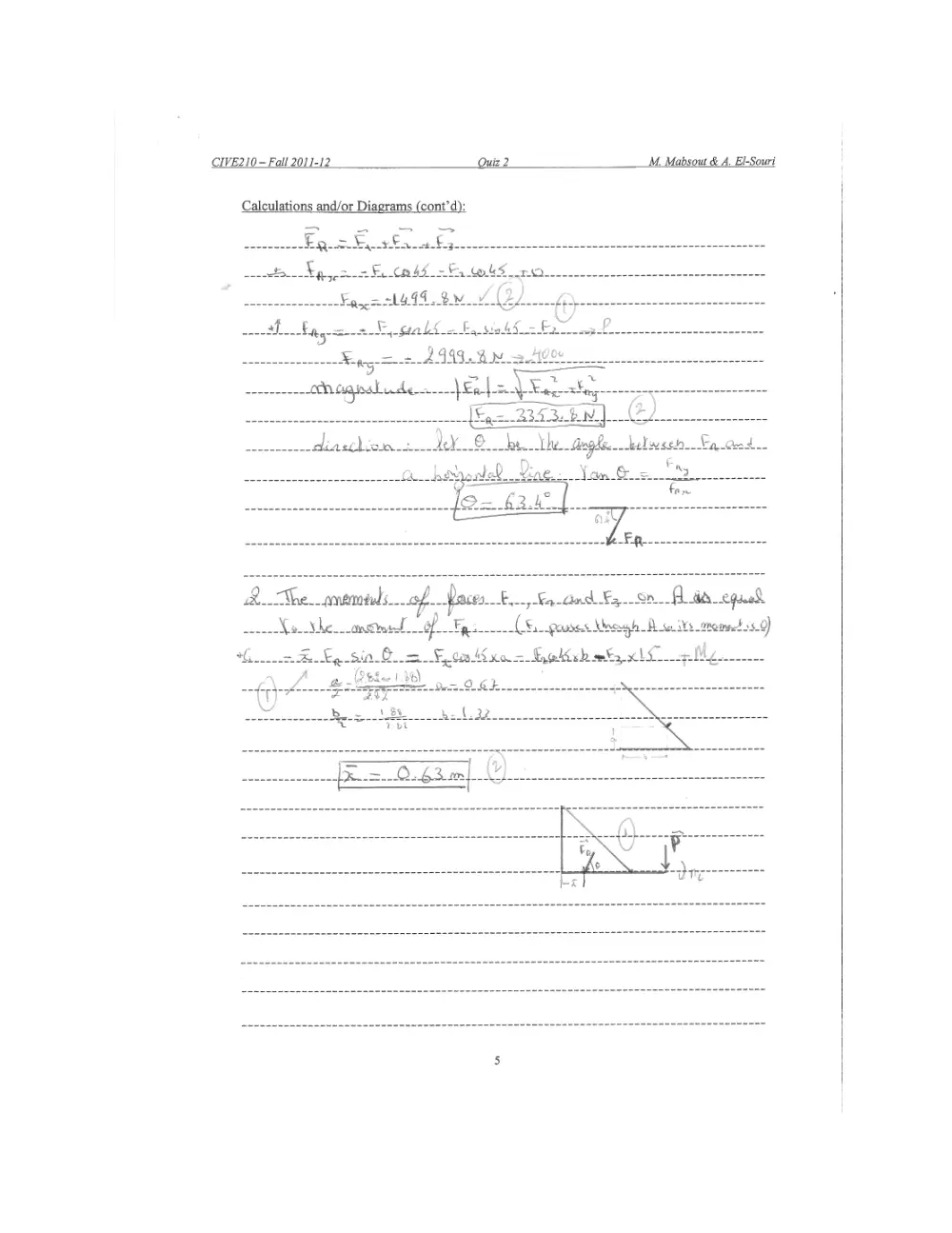 CIVE 210 Exam 2 with Solution, Fall 2011, page 4