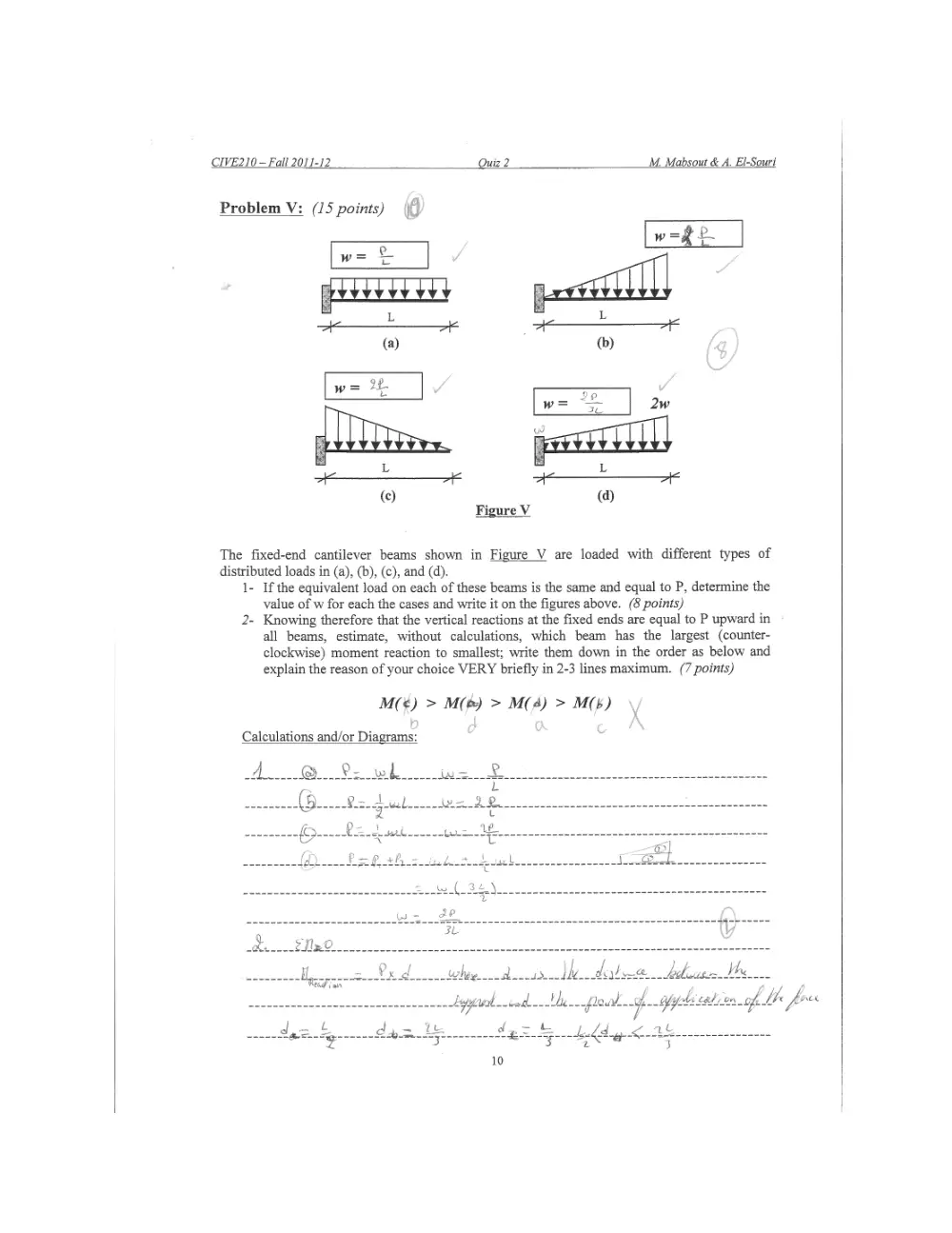 CIVE 210 Exam 2 with Solution, Fall 2011, page 9