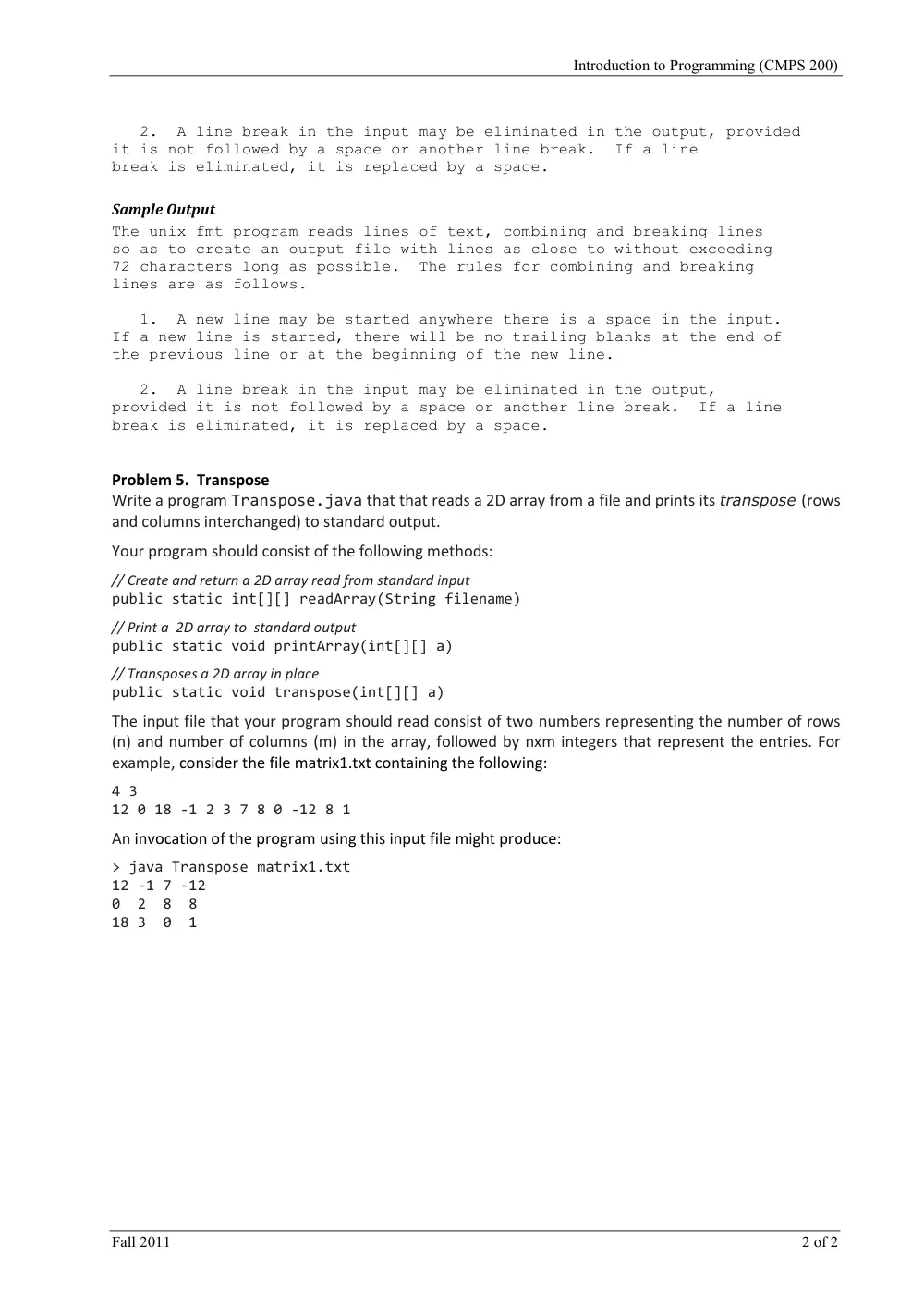 CMPS 200 Homework Assignment 9, Fall 2011, page 2