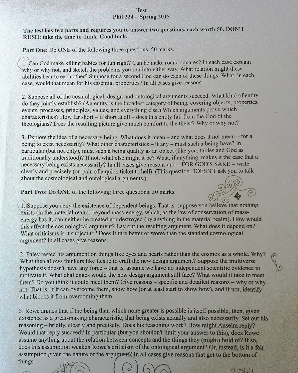 PHIL 224 Midterm, Spring 2015, page 1