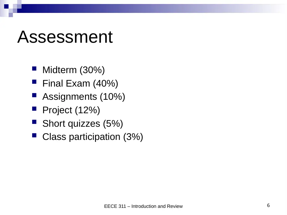 EECE 311 Lecture 0, Spring 2012, page 6