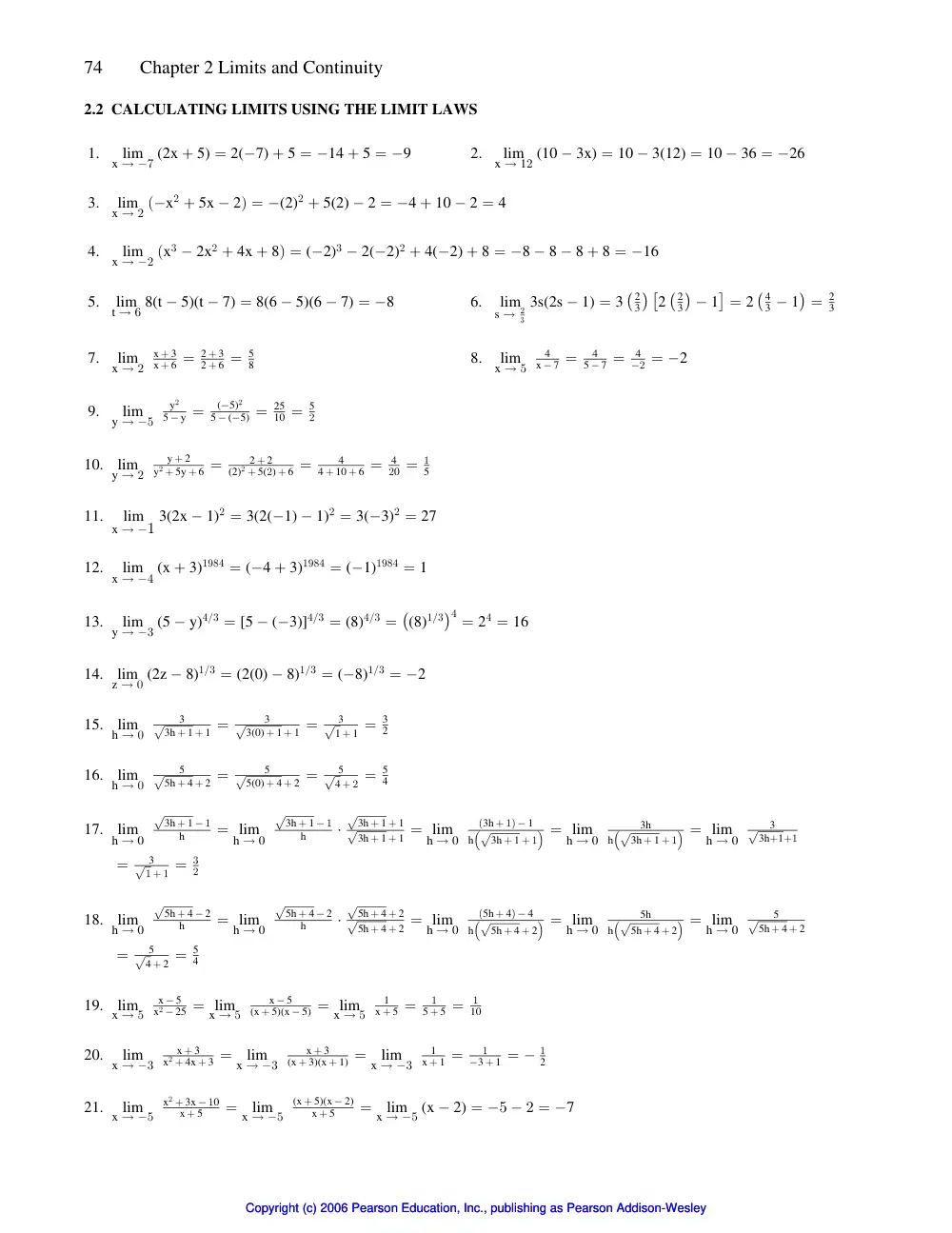 MATH 201 Problems Solution Chapter 2, Fall 2008, page 8