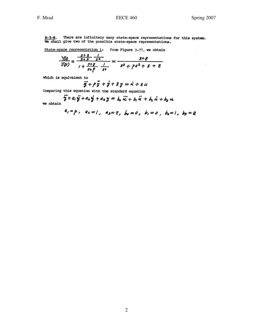EECE 460 Homework, Spring 2007, page 2