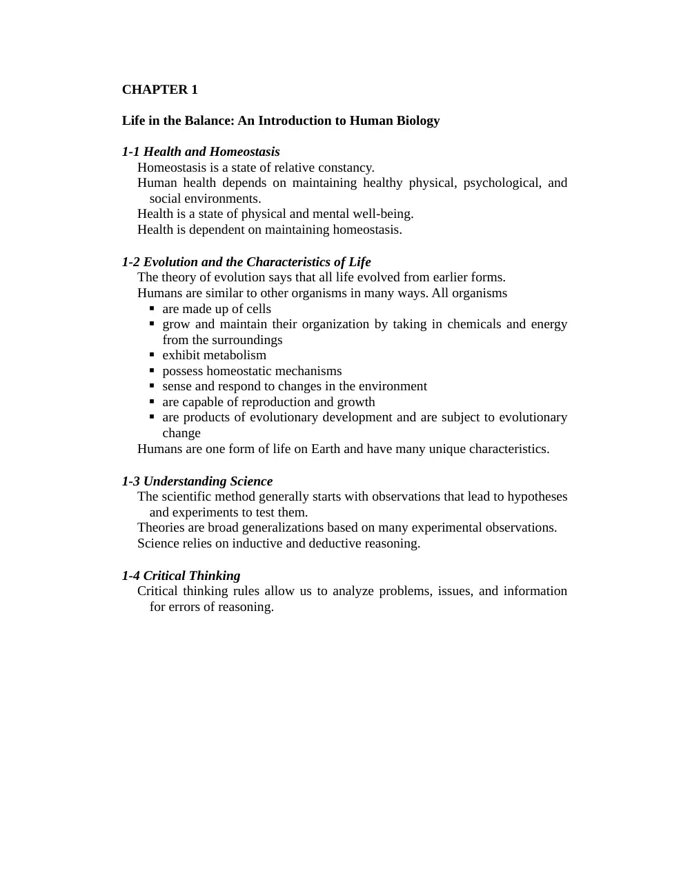 BIO 210 Notes, Fall 2009, page 1