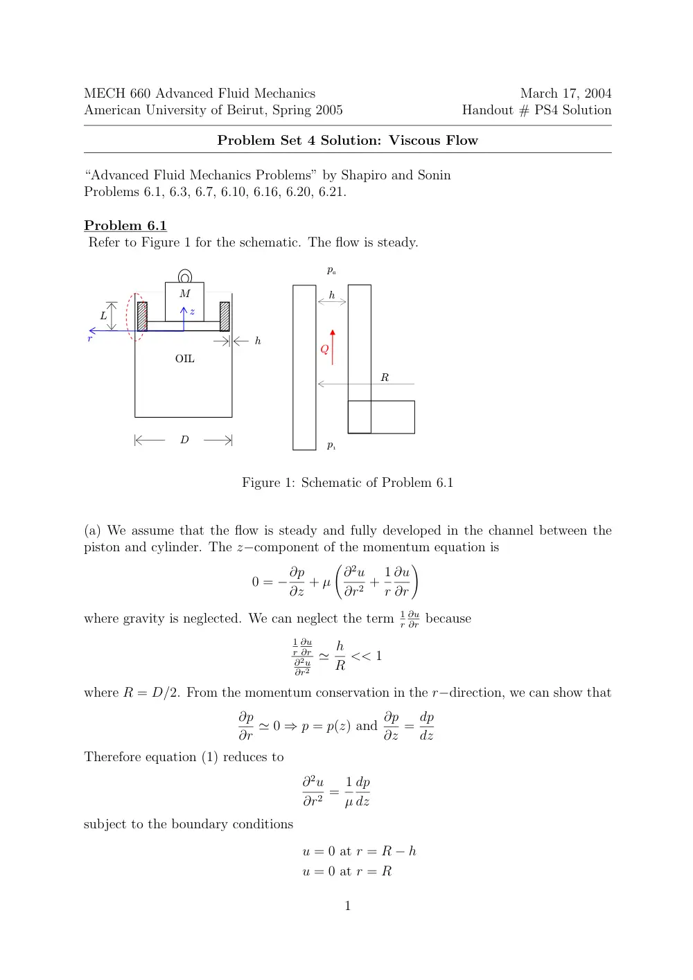 MECH 314 Problems 2, Spring 2014, page 1