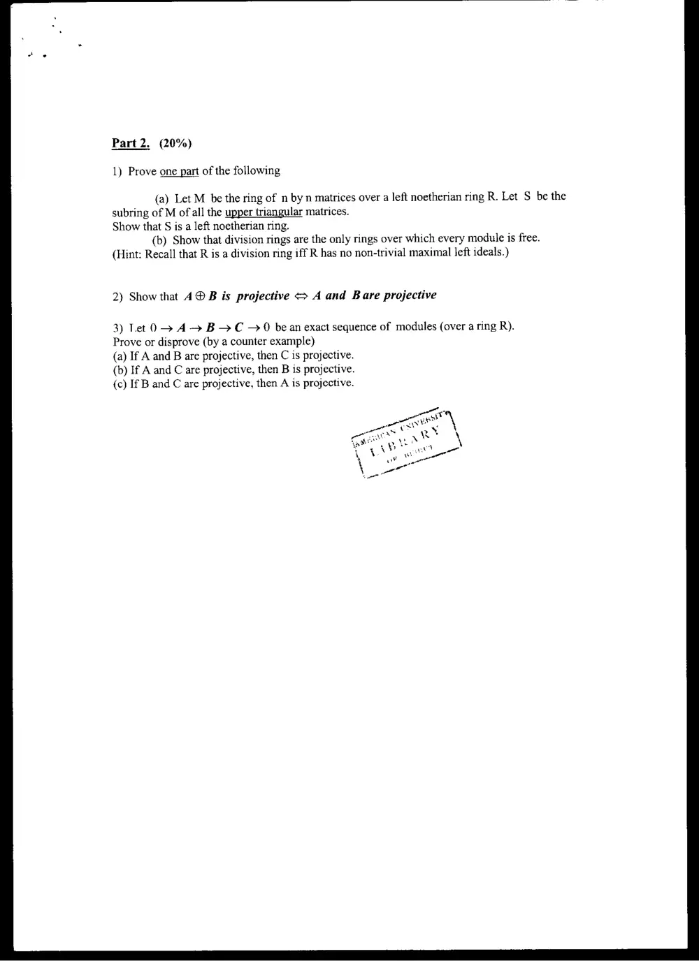 MATH 341 Final, Fall 2004, page 2
