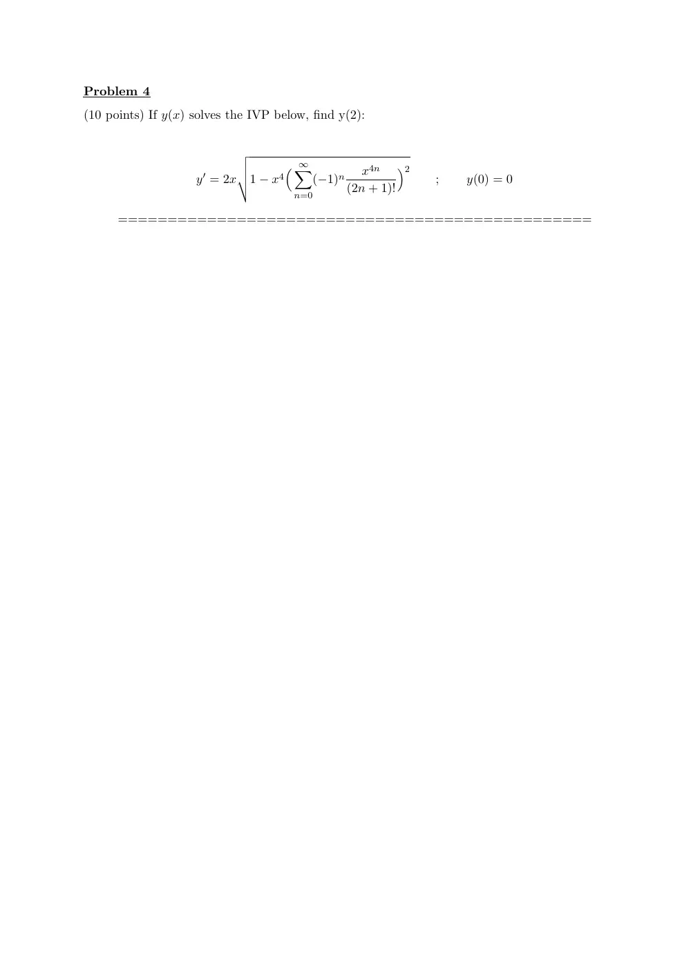 MATH 202 Exam 2, Fall 2011, page 9