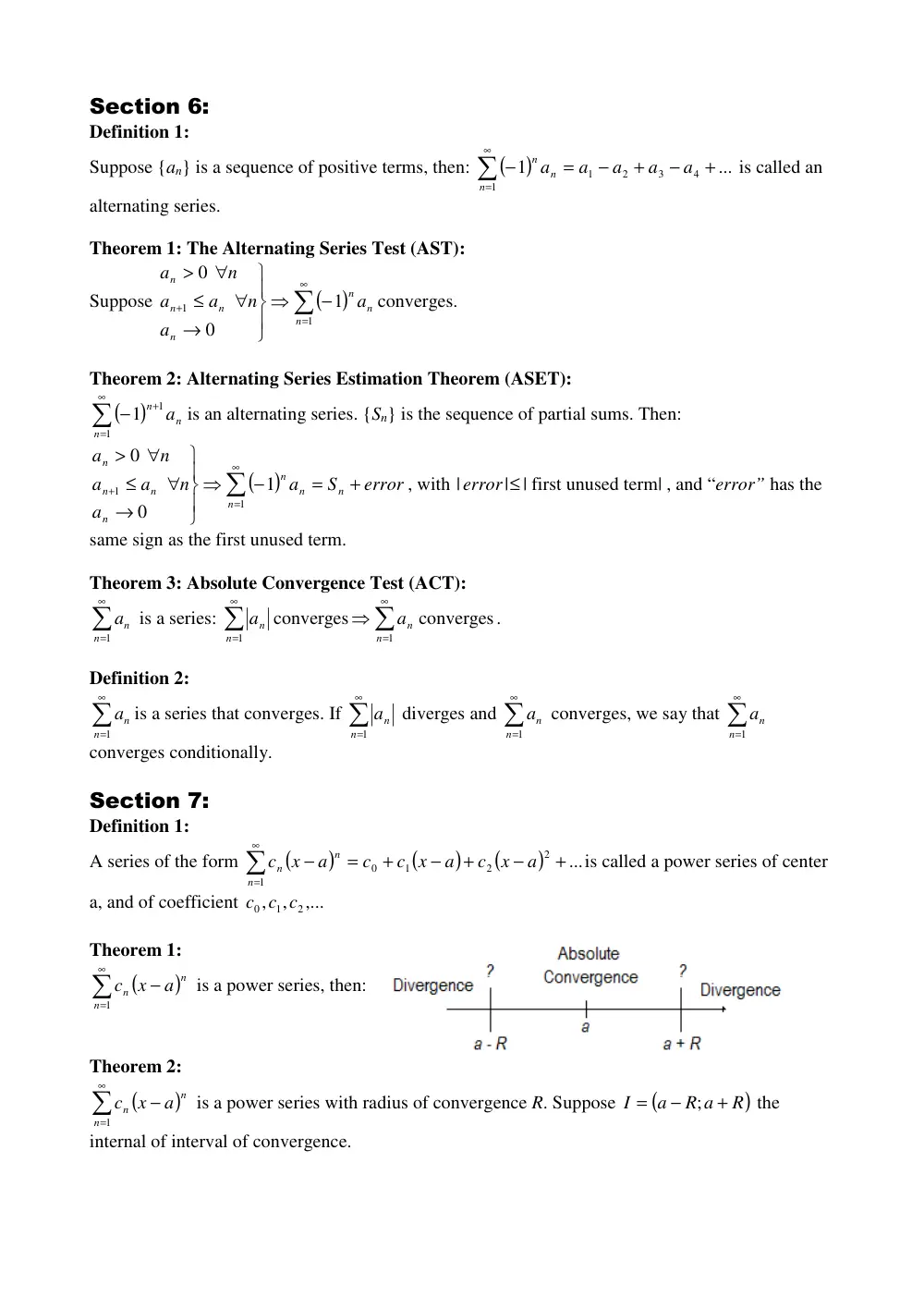 MATH 201 Chapter 11 Summary, Fall 2011, page 5
