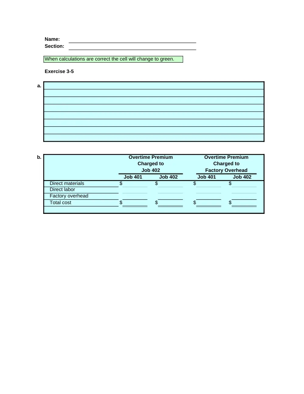 ACCT 222 Problems Excel Template 3, Fall 2014, page 3