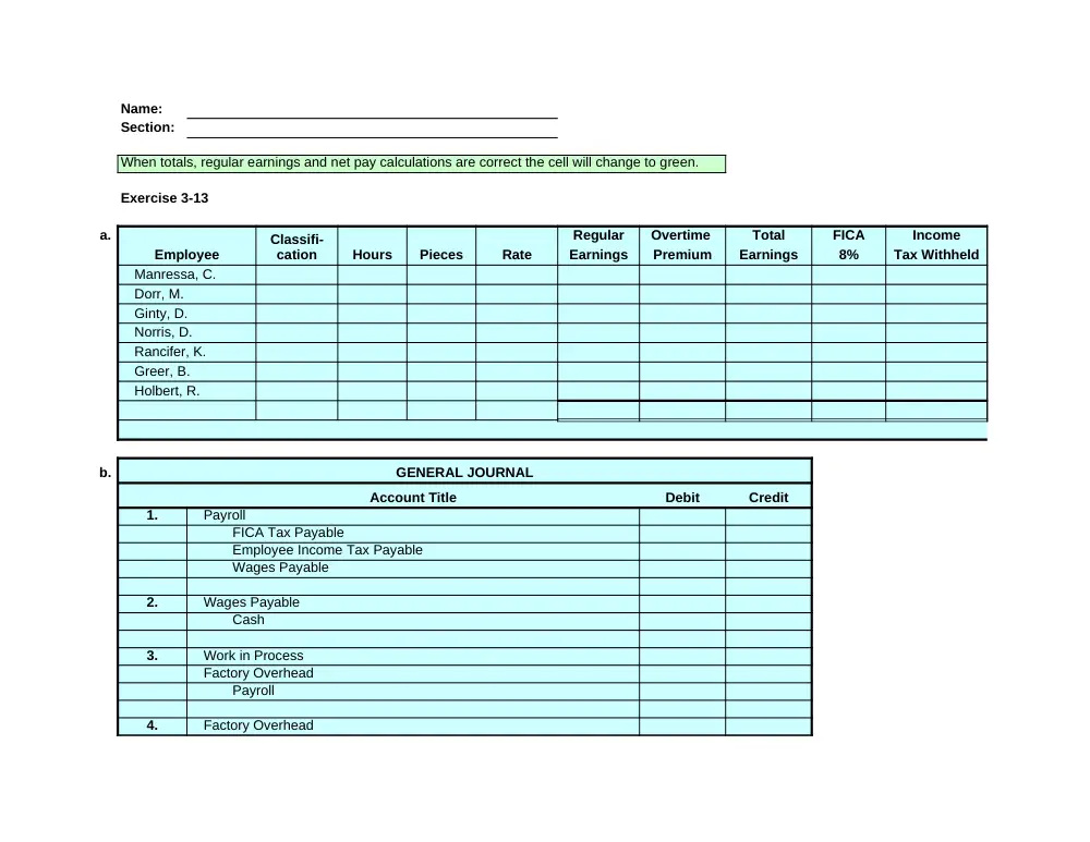 ACCT 222 Problems Excel Template 3, Fall 2014, page 7