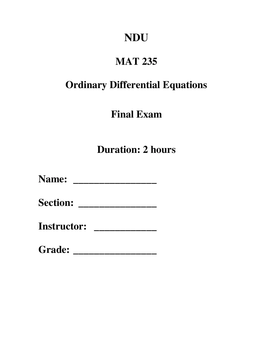 MAT 235 Final, Spring 2008, page 1