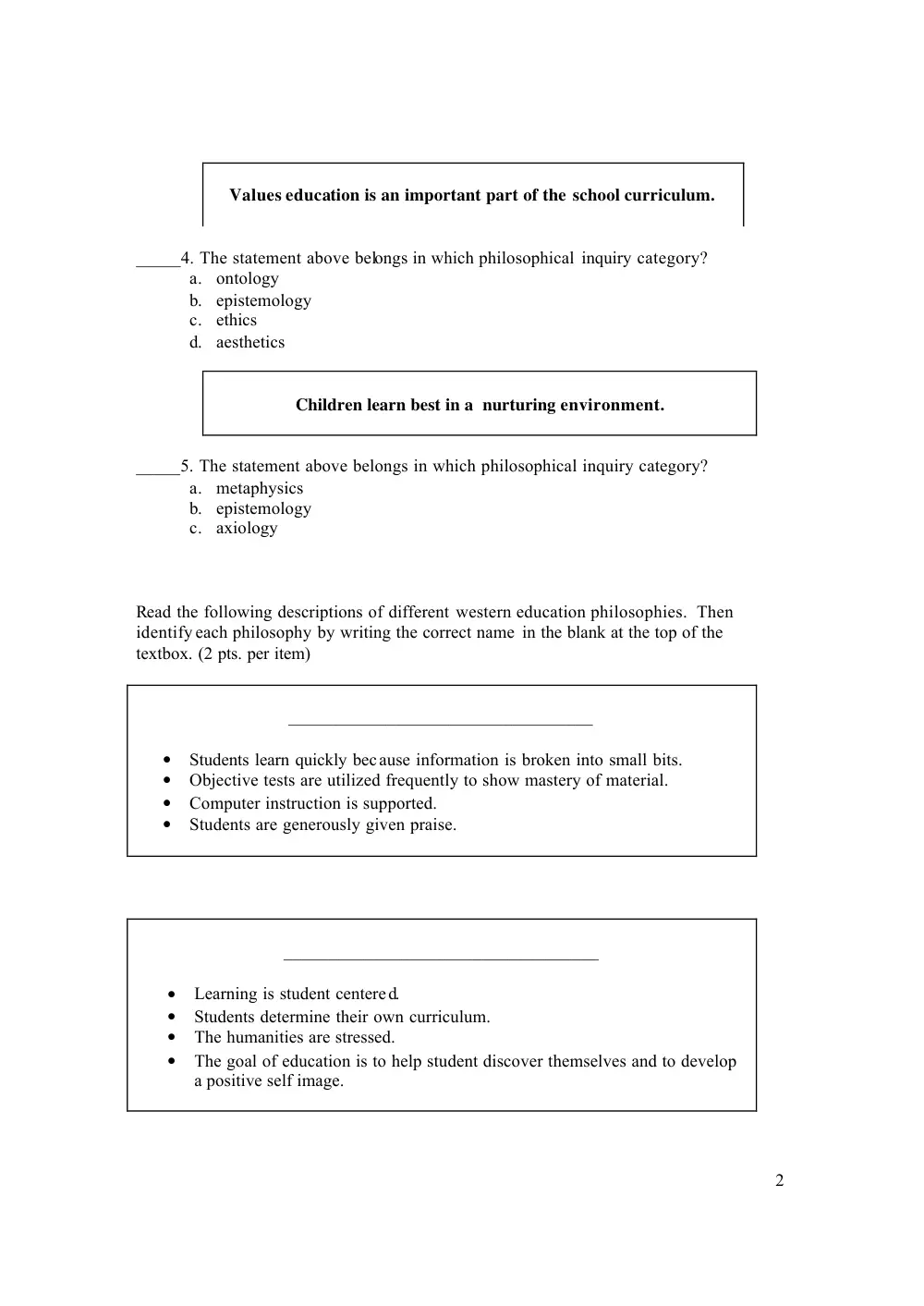 EDUC 216 Final, Fall 2005, page 2