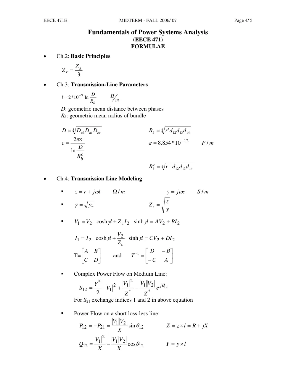 EECE 471 Midterm, Fall 2006, page 4