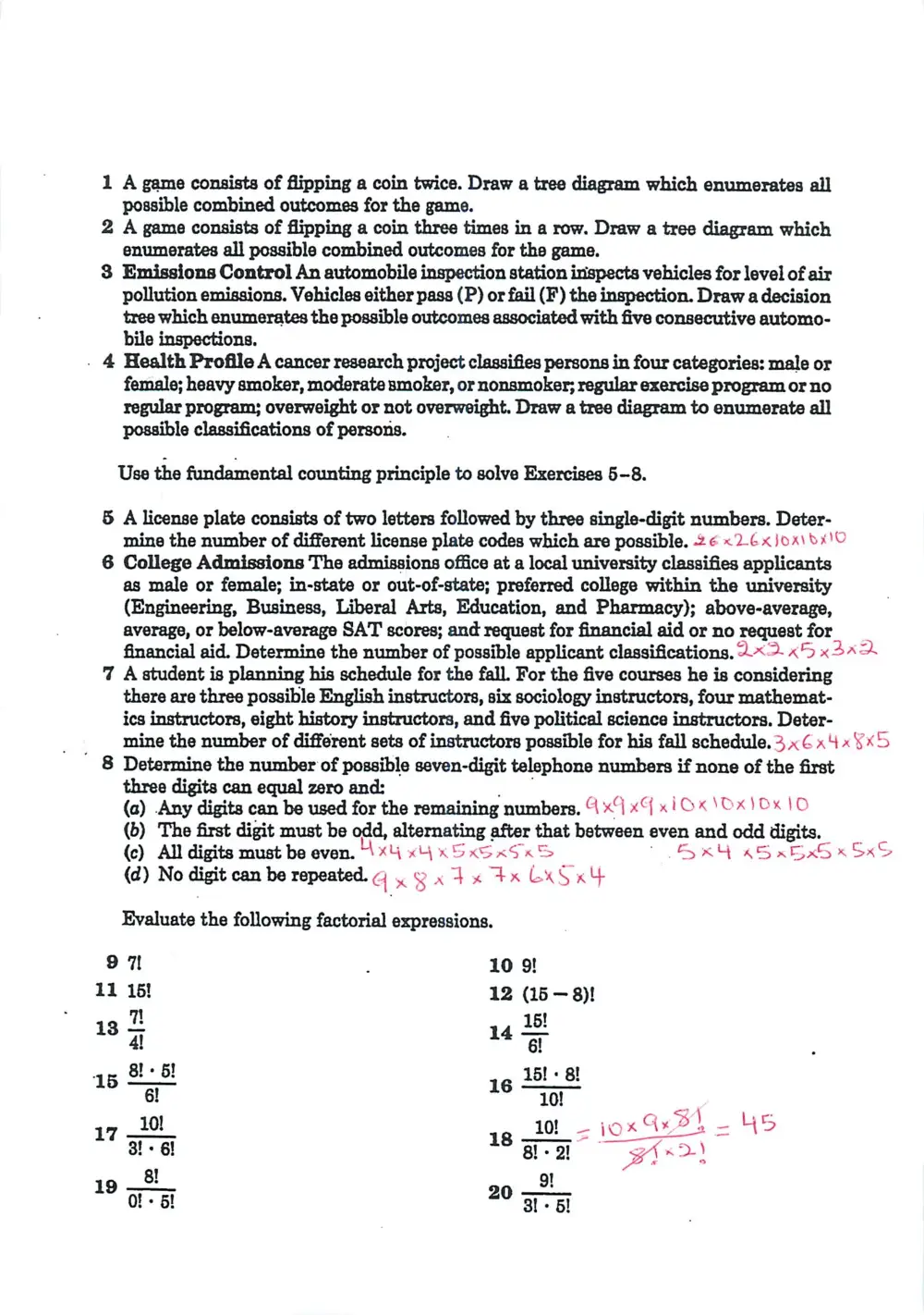 MATH 204 Questions Counting, Fall 2015, page 1