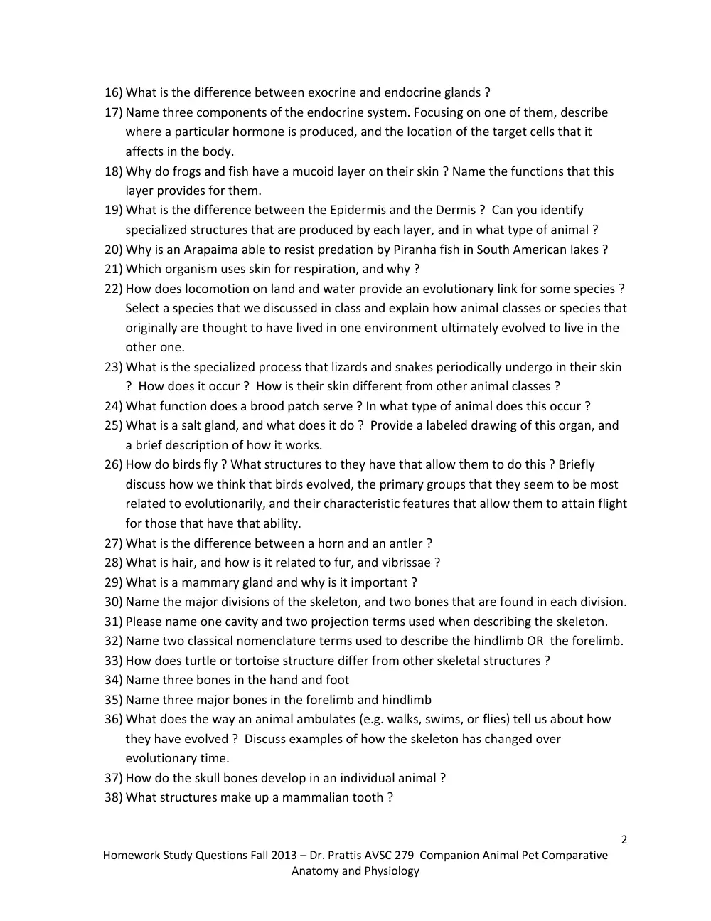 ANSC 279 Midterm, Fall 2013, page 2