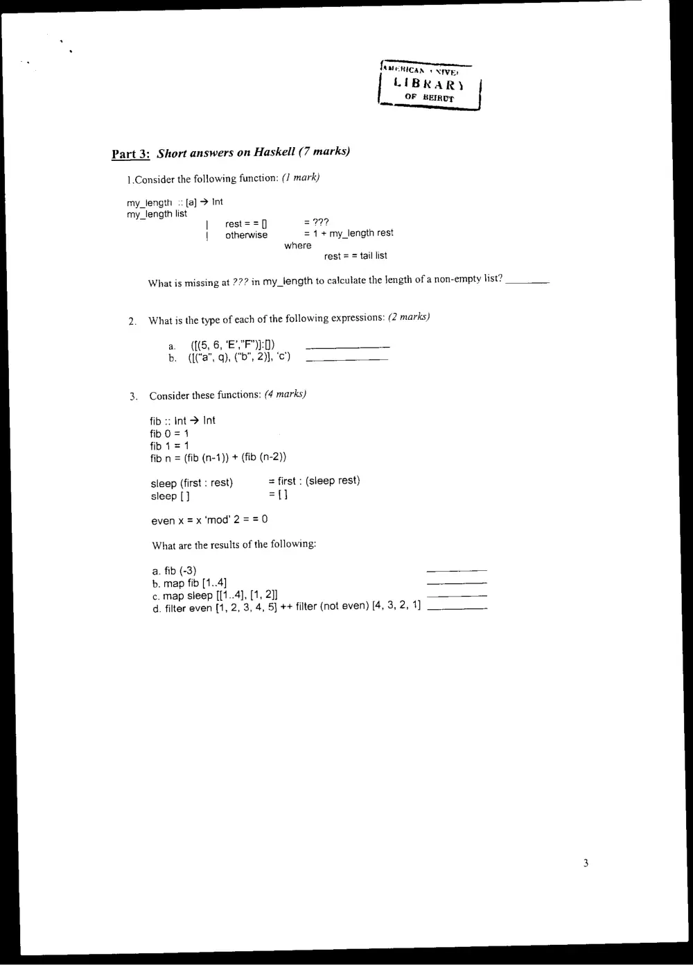 CMPS 258 Final, Spring 2008, page 3