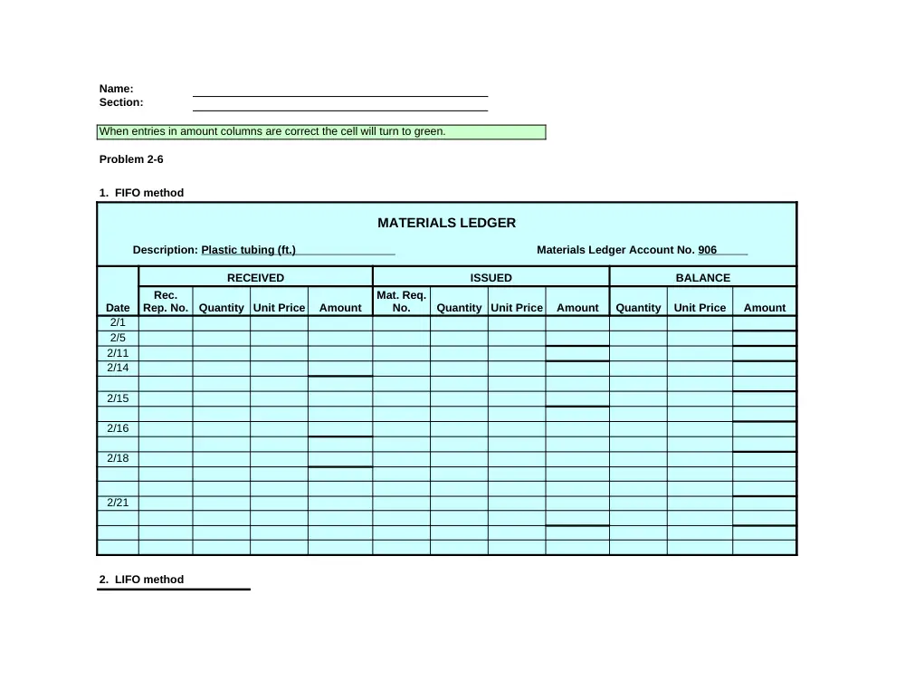 ACCT 222 Problems Excel Template 2, Fall 2014, page 9