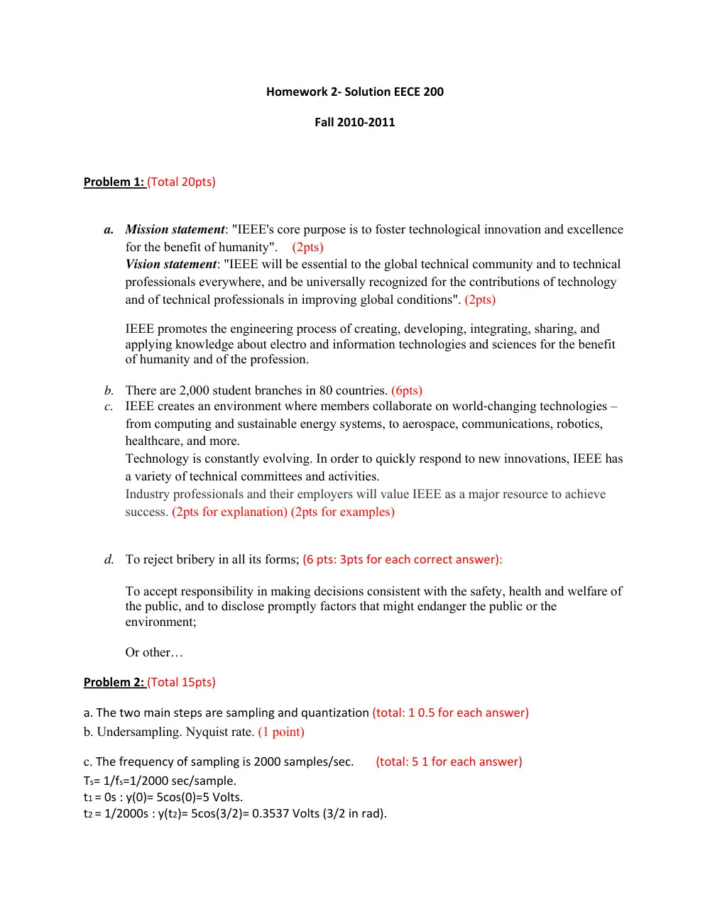 EECE 200 Homework 2 with Solution, Fall 2010, page 1