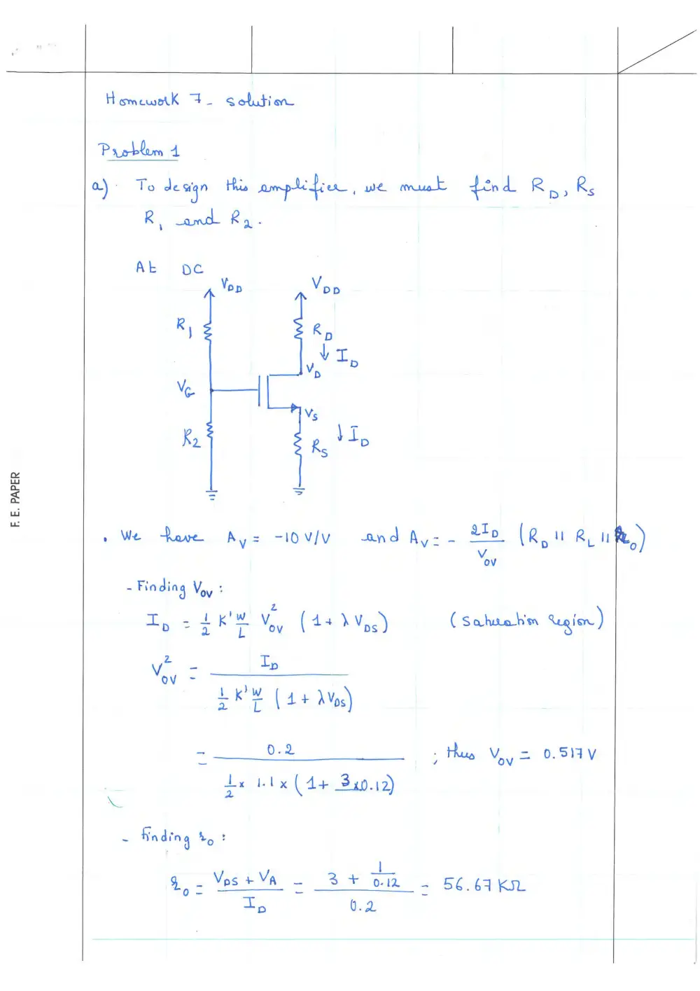 EECE 310 Homework Solution 7,8,9,10, Fall 2011, page 1