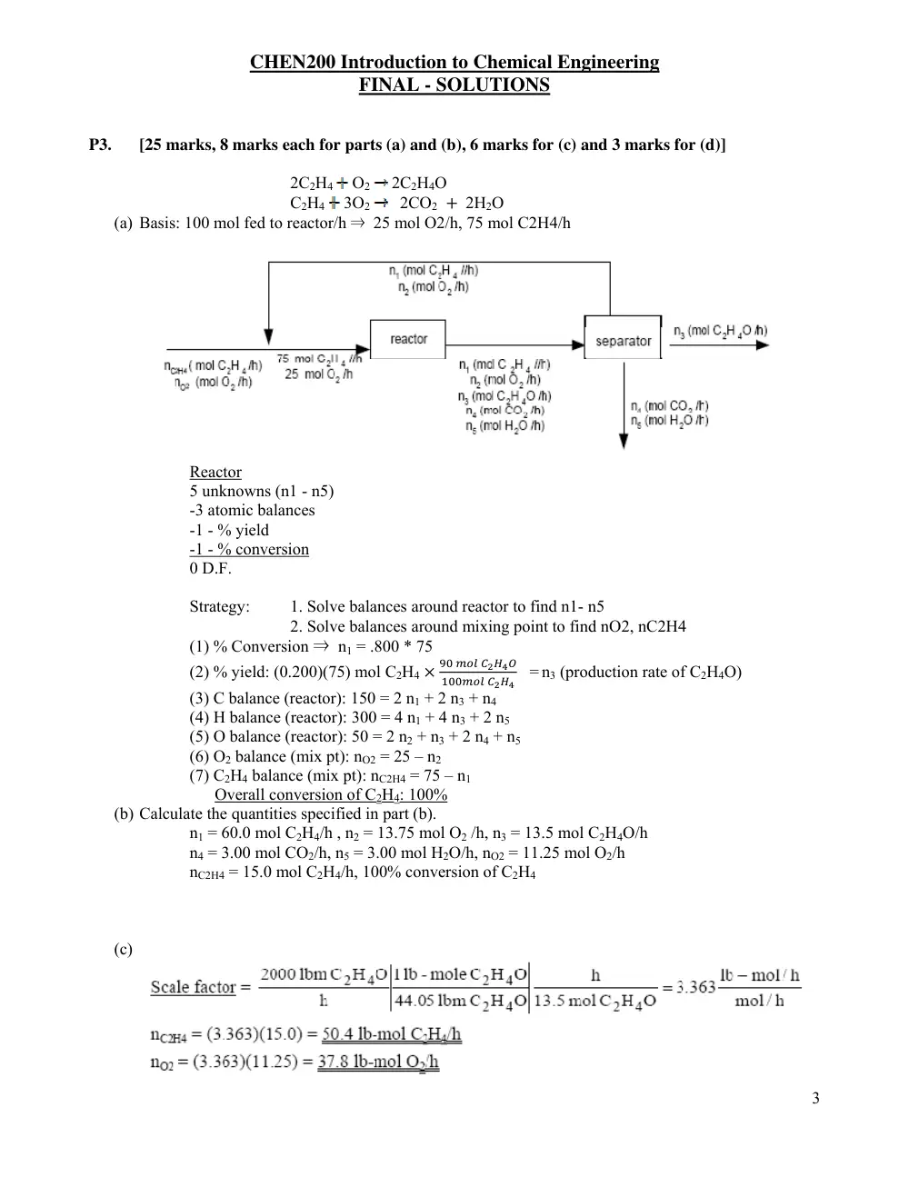 CHEN 200 Final with Solutions, Spring 2011, page 3
