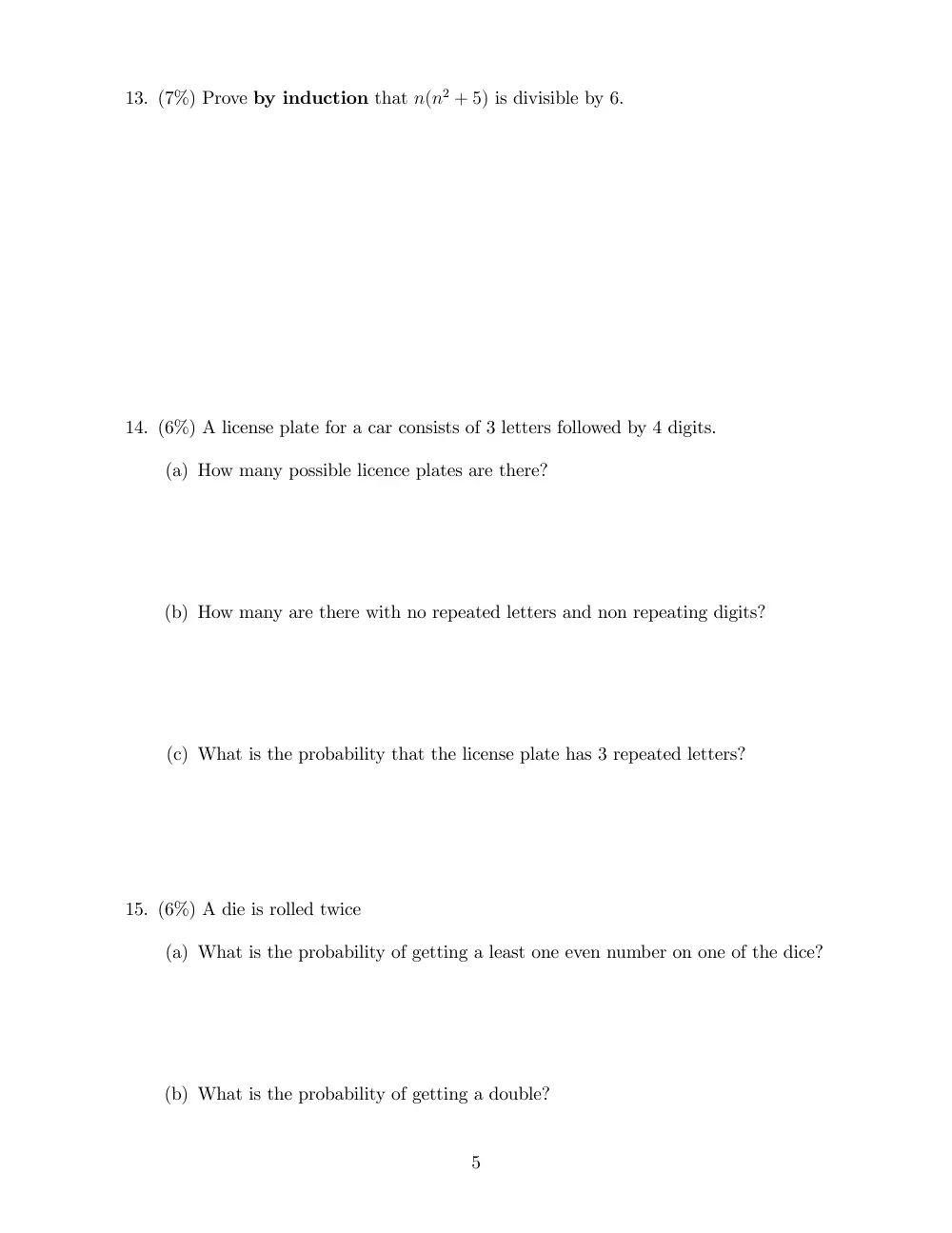 MTH 207 Final Sample, Fall 2012, page 5