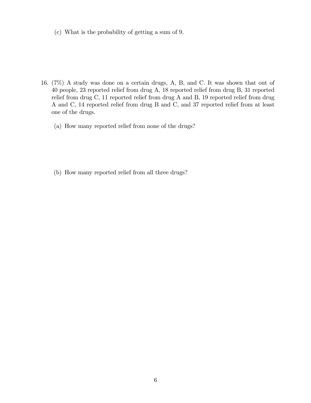 MTH 207 Final Sample, Fall 2012, page 6