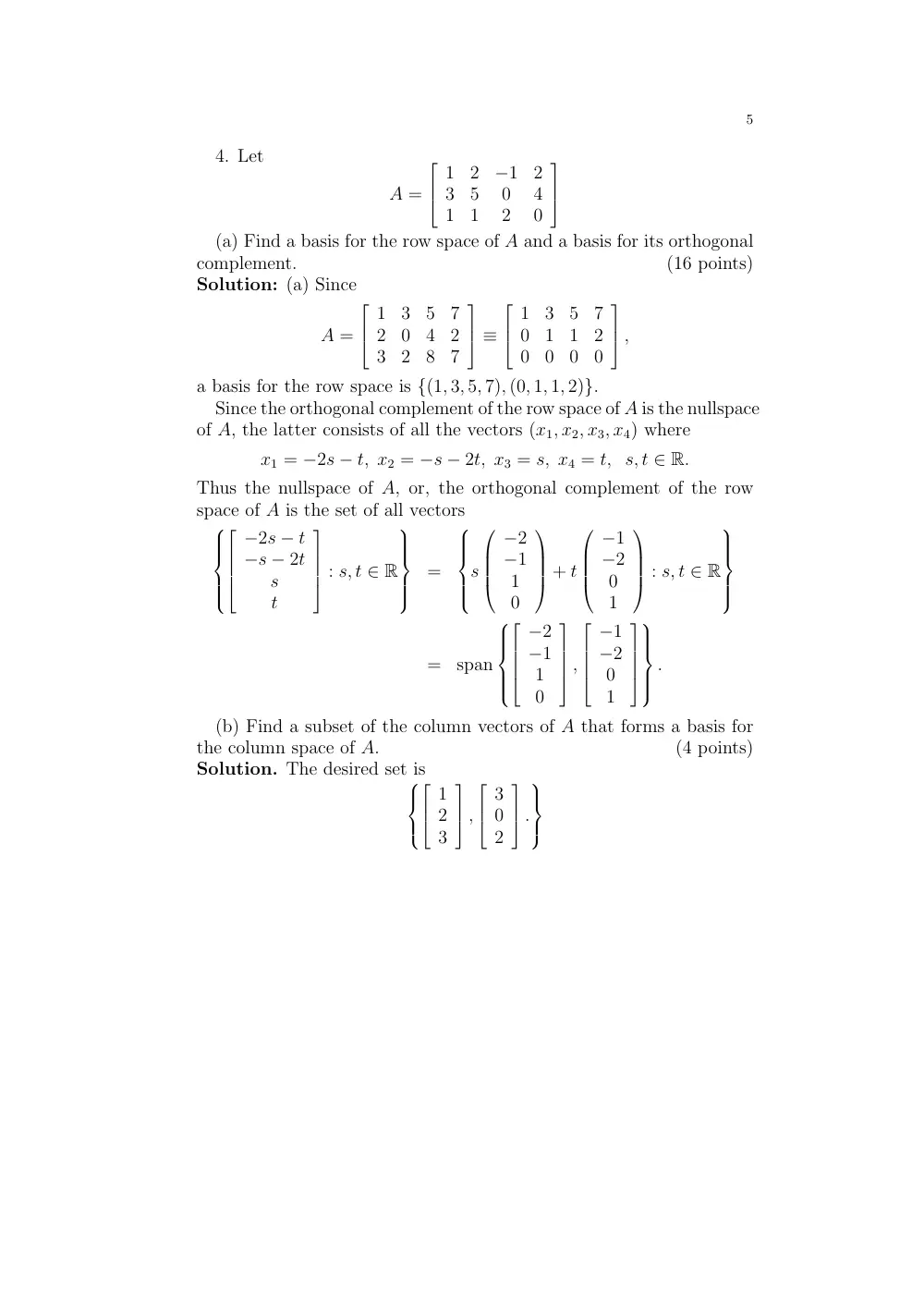 MATH 218 Final, Spring 2009, page 5