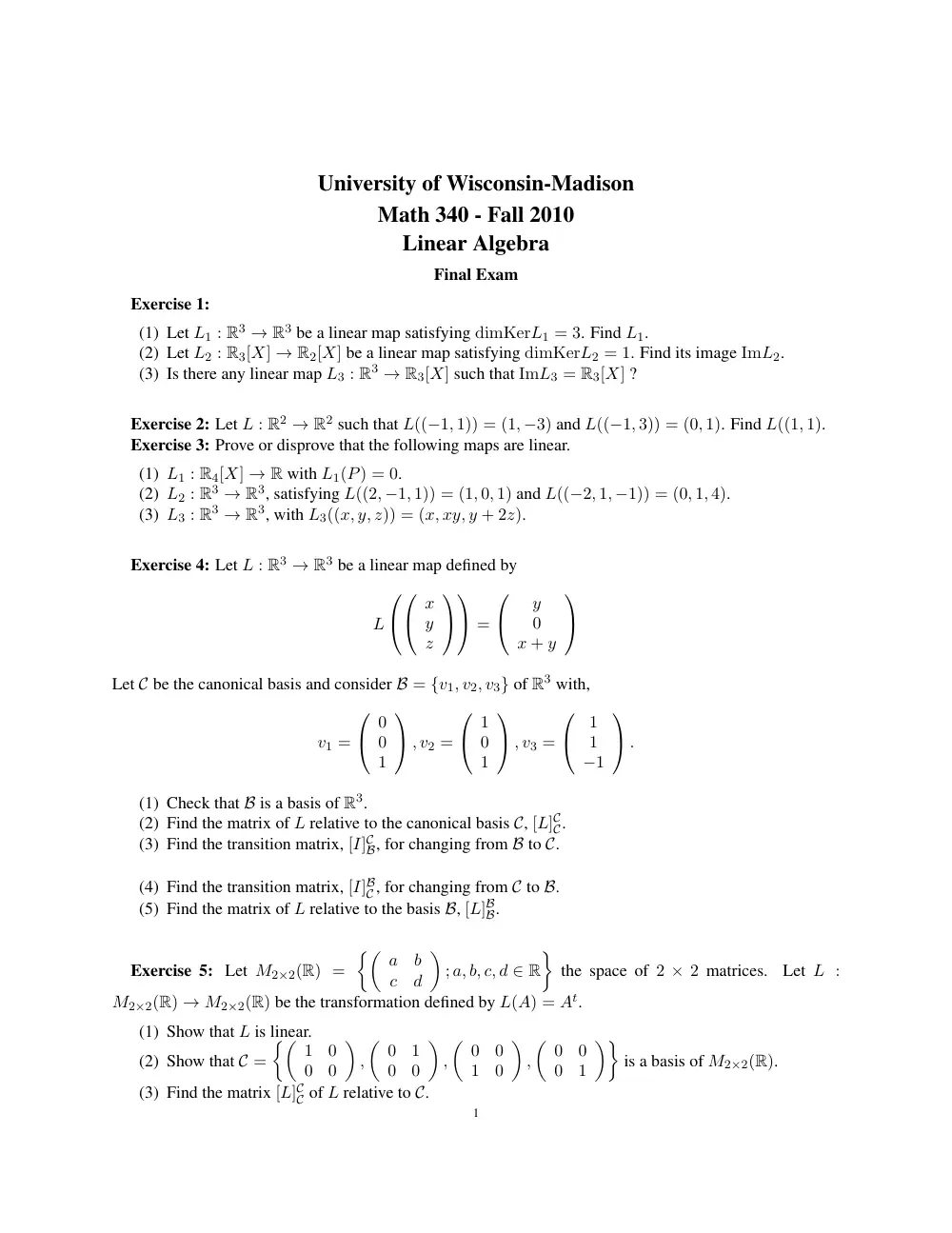 MATH 218 Final, Fall 2010, page 1