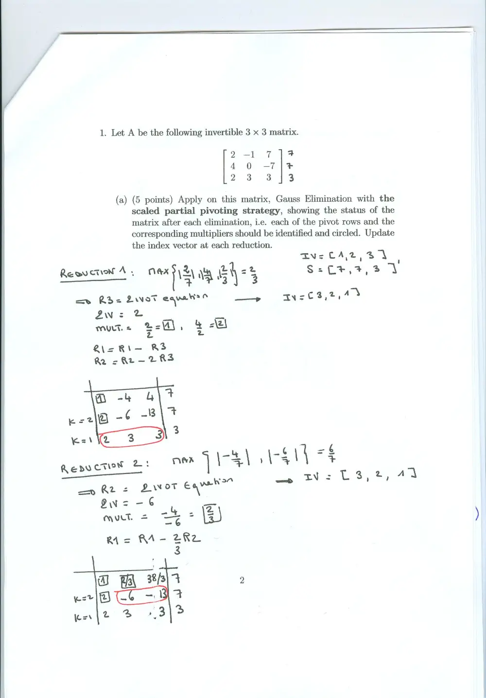 MATH 251 Exam 2 with Solution, Spring 2009, page 3