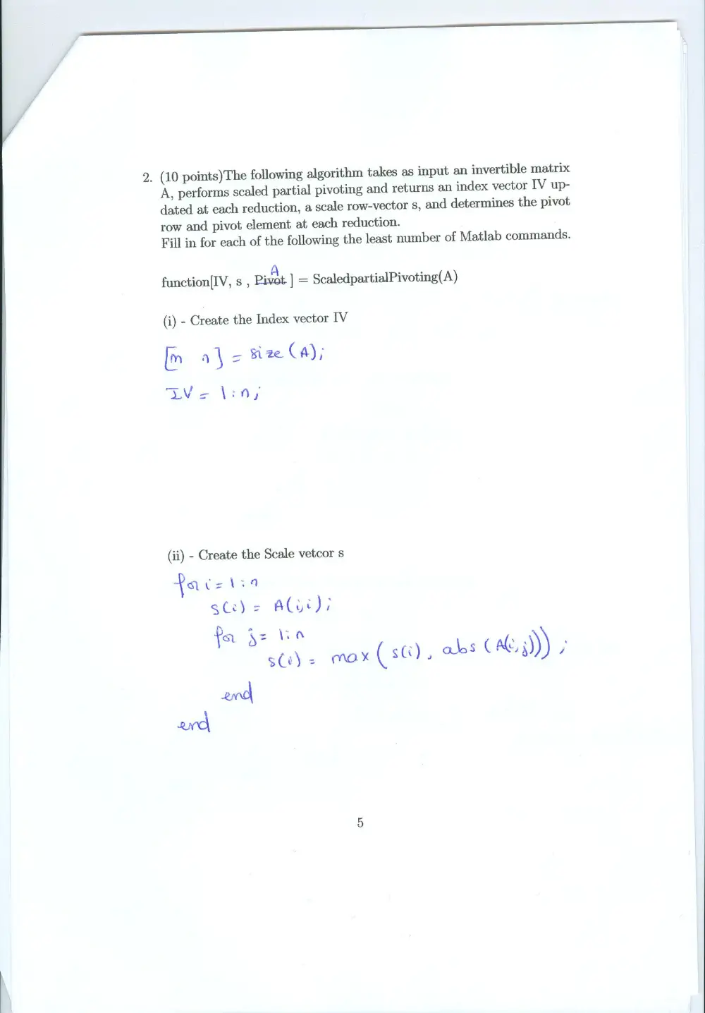MATH 251 Exam 2 with Solution, Spring 2009, page 6