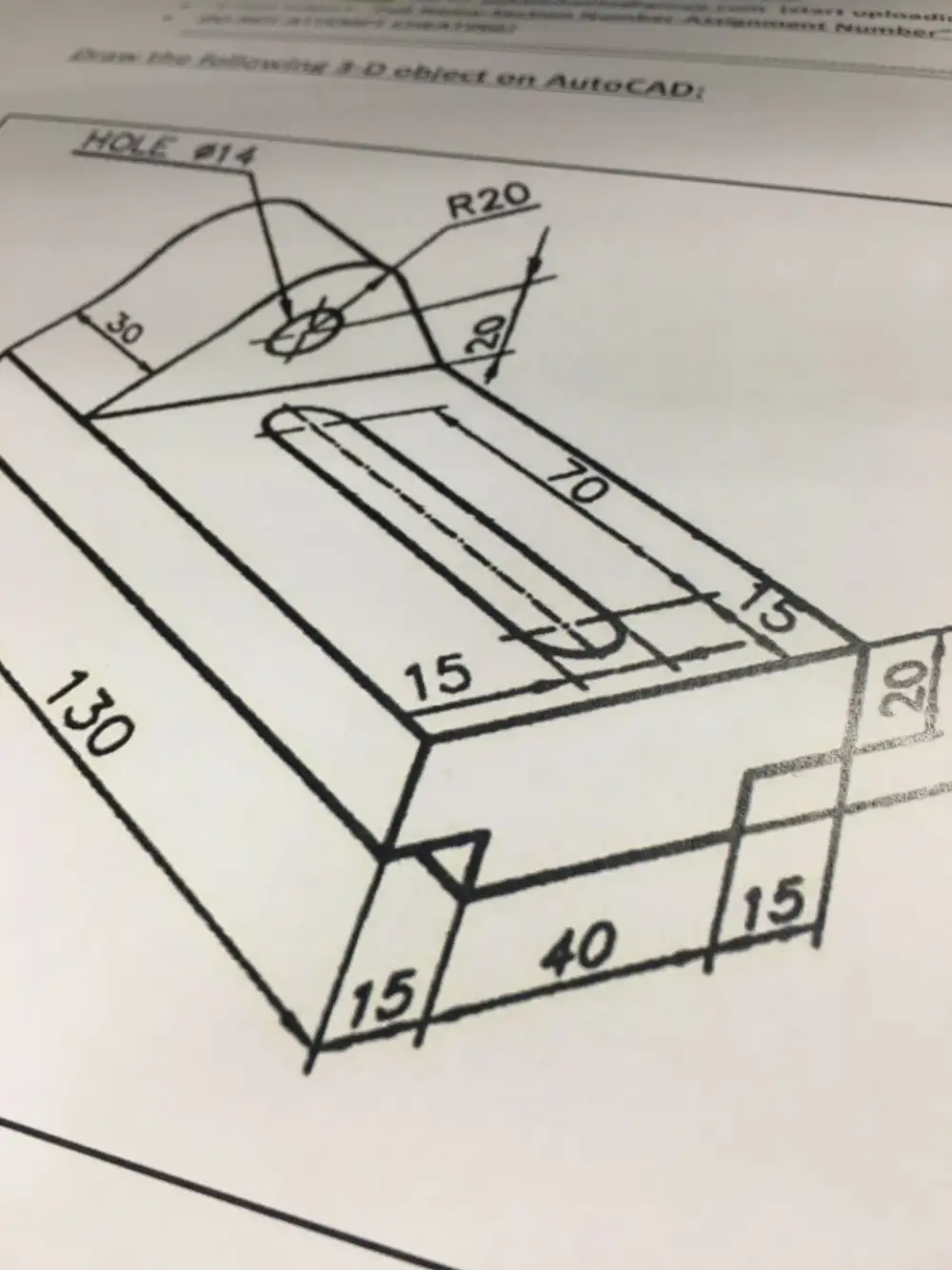 MEE 211 Problems Problem Assignment 9 (autocad 3d), Fall 2016, page 1