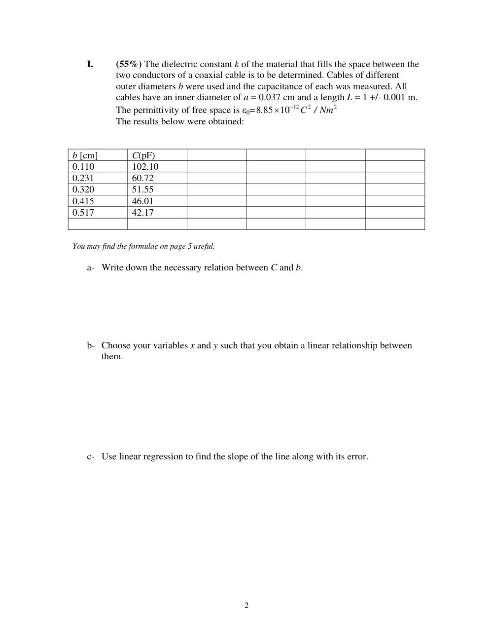 PHYS 205L Final, Fall 2007, page 2