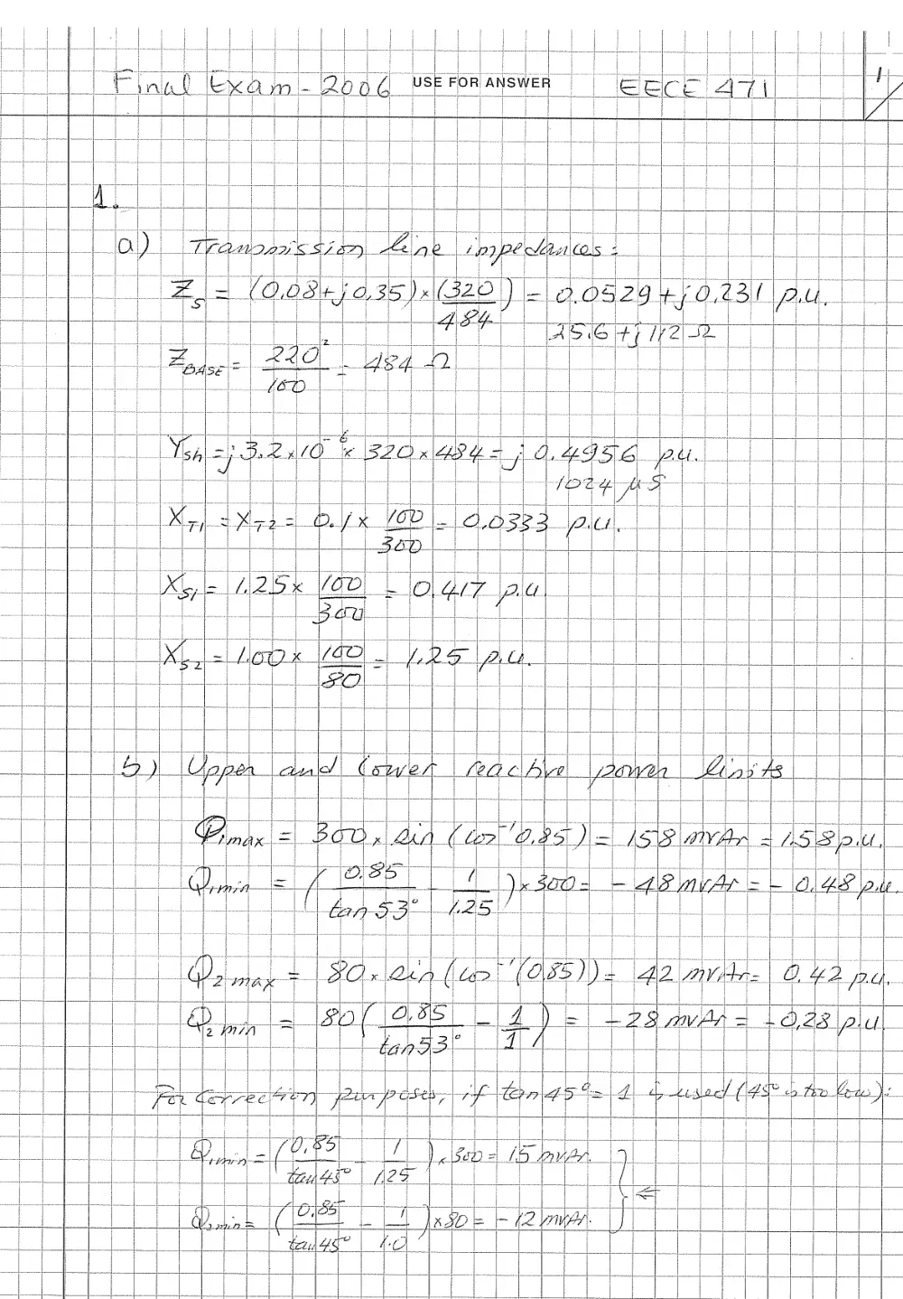 EECE 471 Final Solution, Fall 2005, page 1