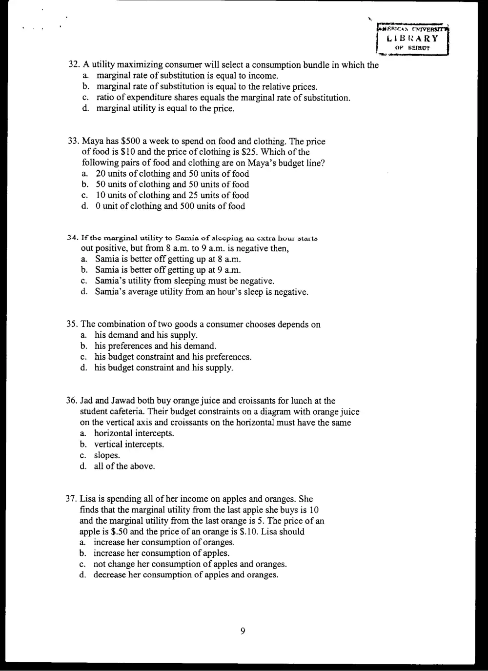 ECON 211 Midterm, Spring 2003, page 9