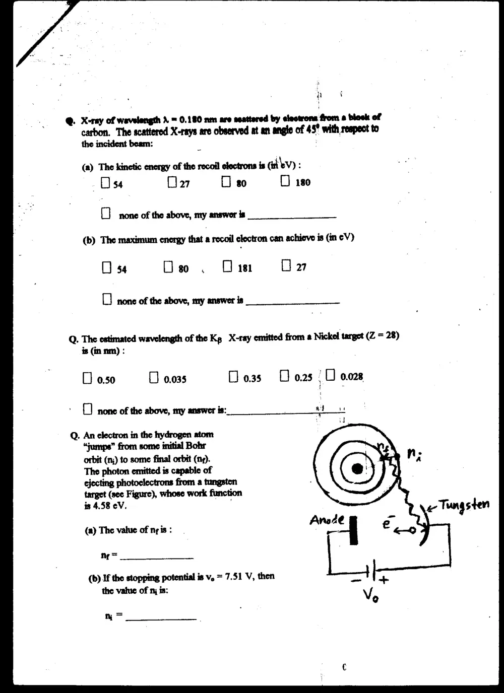 PHYS 205 Final, Spring 2008, page 2