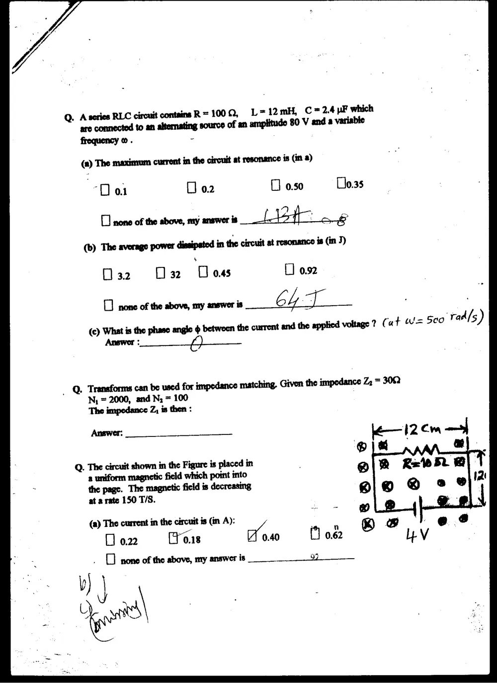 PHYS 205 Final, Spring 2008, page 5