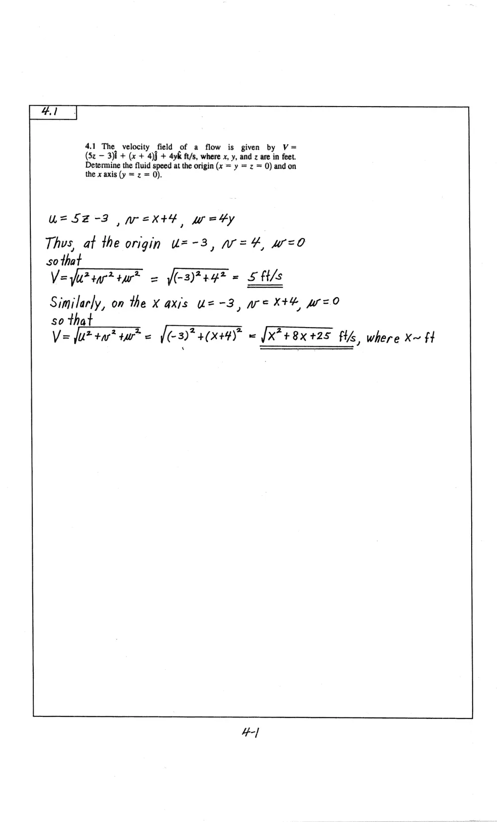 MEN 321 Problems For Chapter 4 with Solution, Fall 2009, page 1