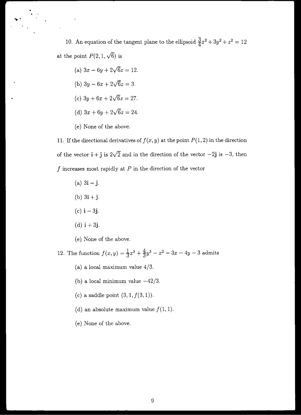 MATH 201 Final, Fall 1997, page 9