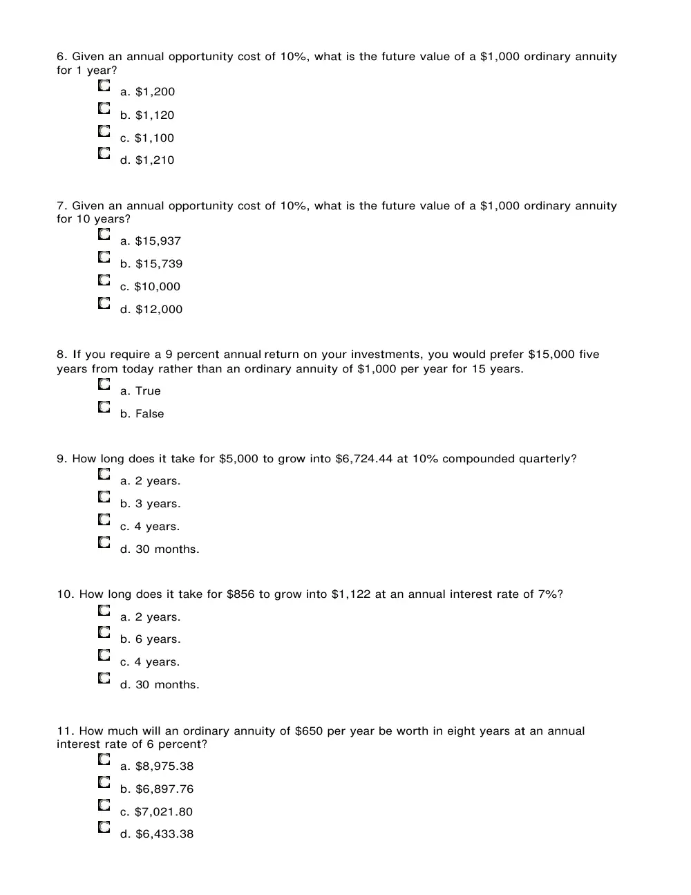 FINA 210 Problems Midterm, Spring 2013, page 2