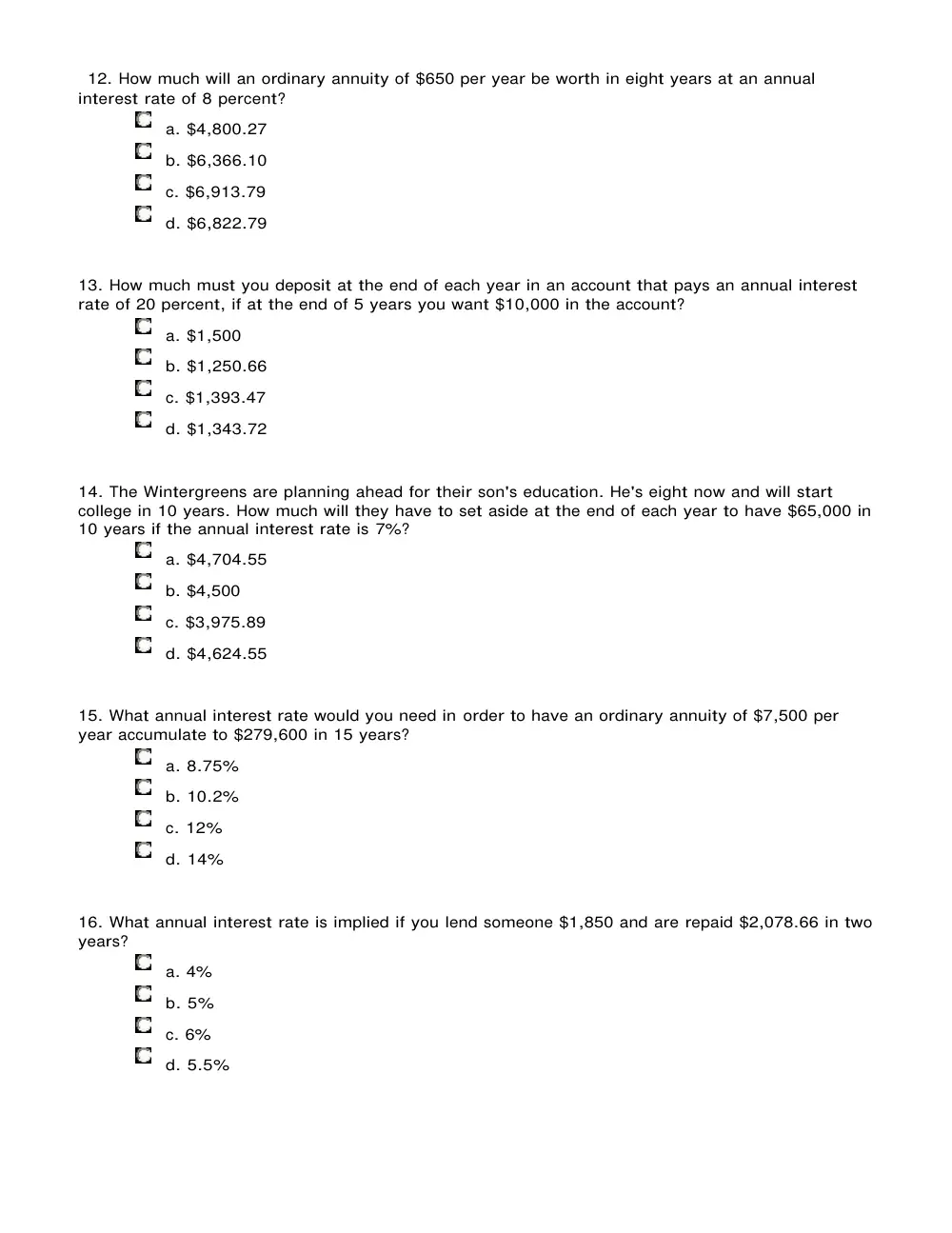 FINA 210 Problems Midterm, Spring 2013, page 3