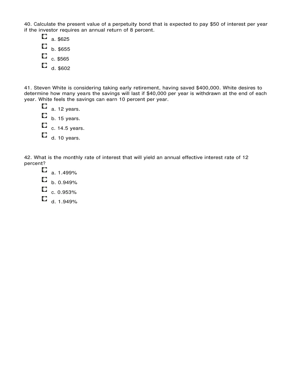 FINA 210 Problems Midterm, Spring 2013, page 9