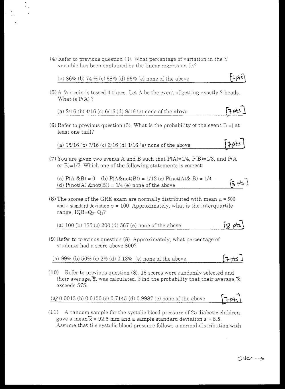 STAT 201 Final, Spring 2004, page 2